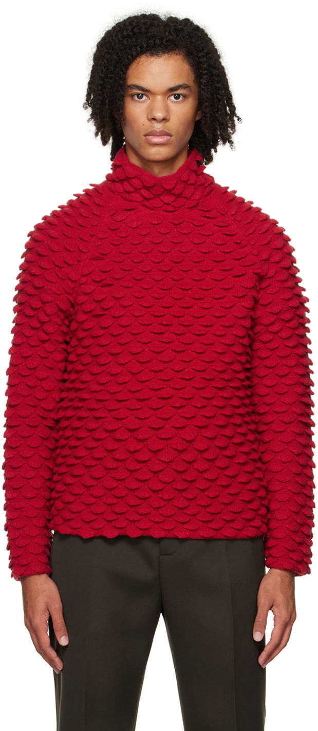 Fish Scale Turtleneck Sweater