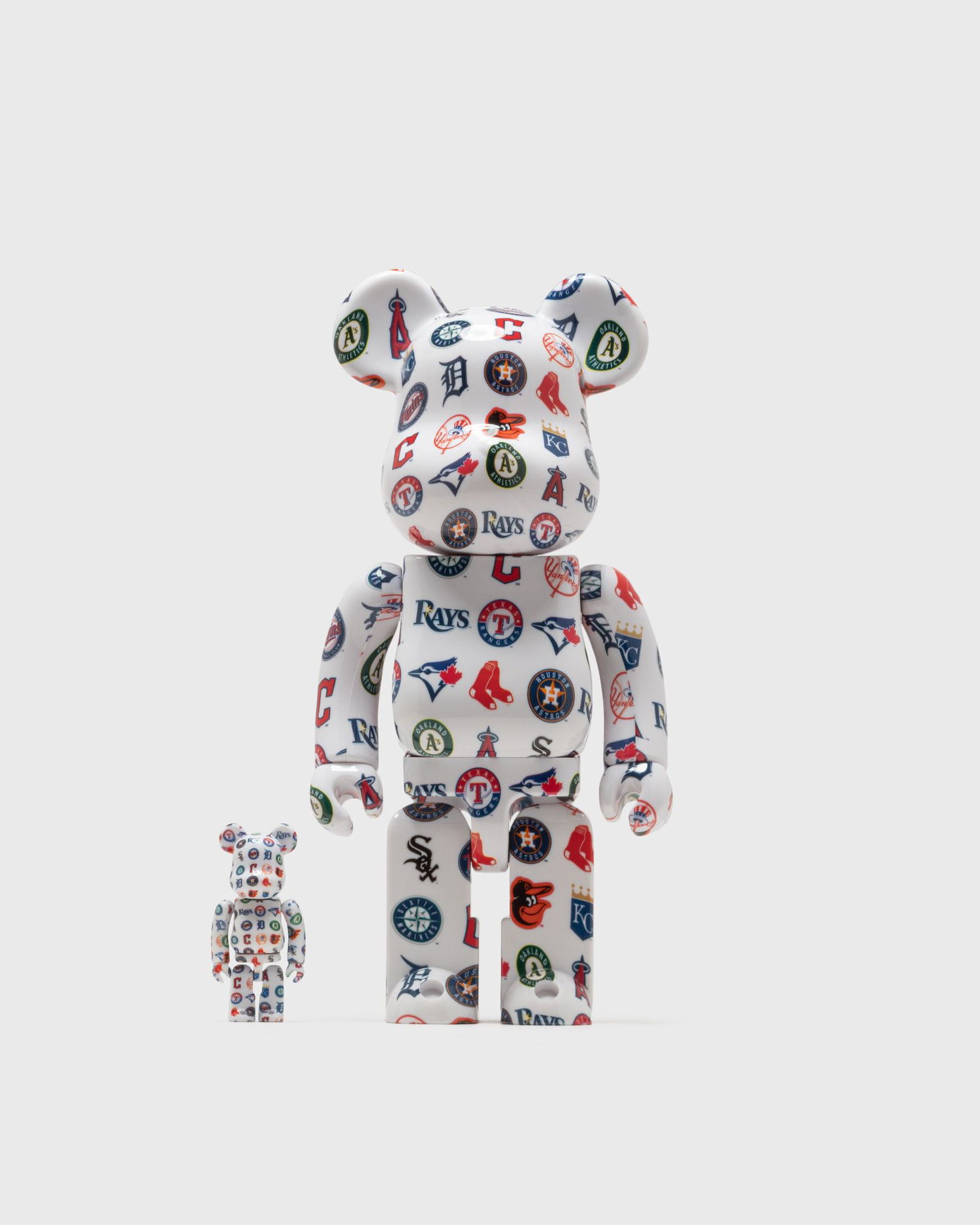 Zberateľské Medicom Toy MLB AMERICAN LEAGUE 100% & 400% BE@RBRICK Set Biela | MED1194, 0