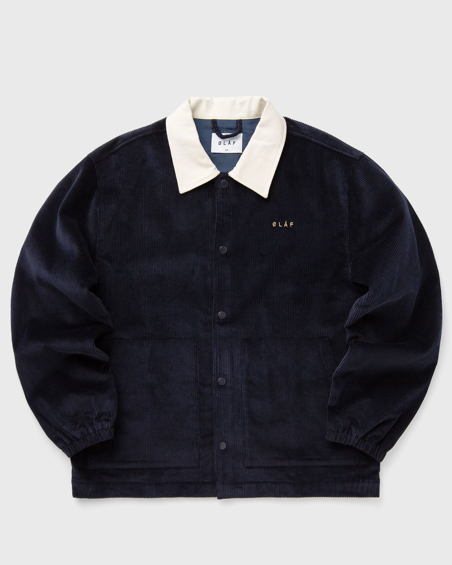 Košeľa ØLÅF Corduroy Coach Jacket Modrá | M180512-NAVY, 0