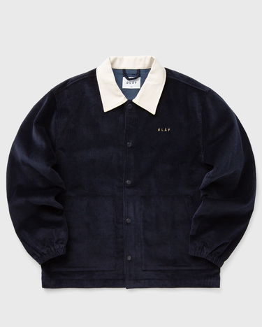 Košeľa ØLÅF Corduroy Coach Jacket Modrá | M180512-NAVY, 0