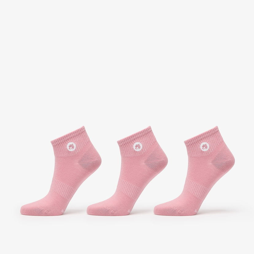 Ponožky Footshop Ankle Socks 3-Pack Pink Ružová | FTSHP_376