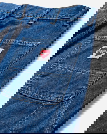 Džínsy Carhartt WIP Single Knee Stone Washed Pants Modrá | I034864 0106, 4