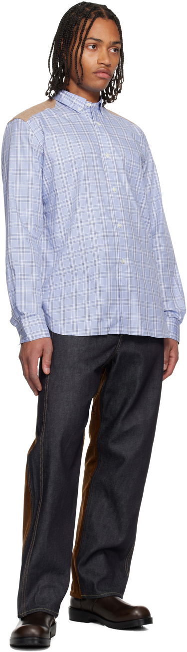 Košeľa Junya Watanabe Junya Watanabe Plaid Shirt Quilted Shoulder Modrá | WP-B012-051, 3