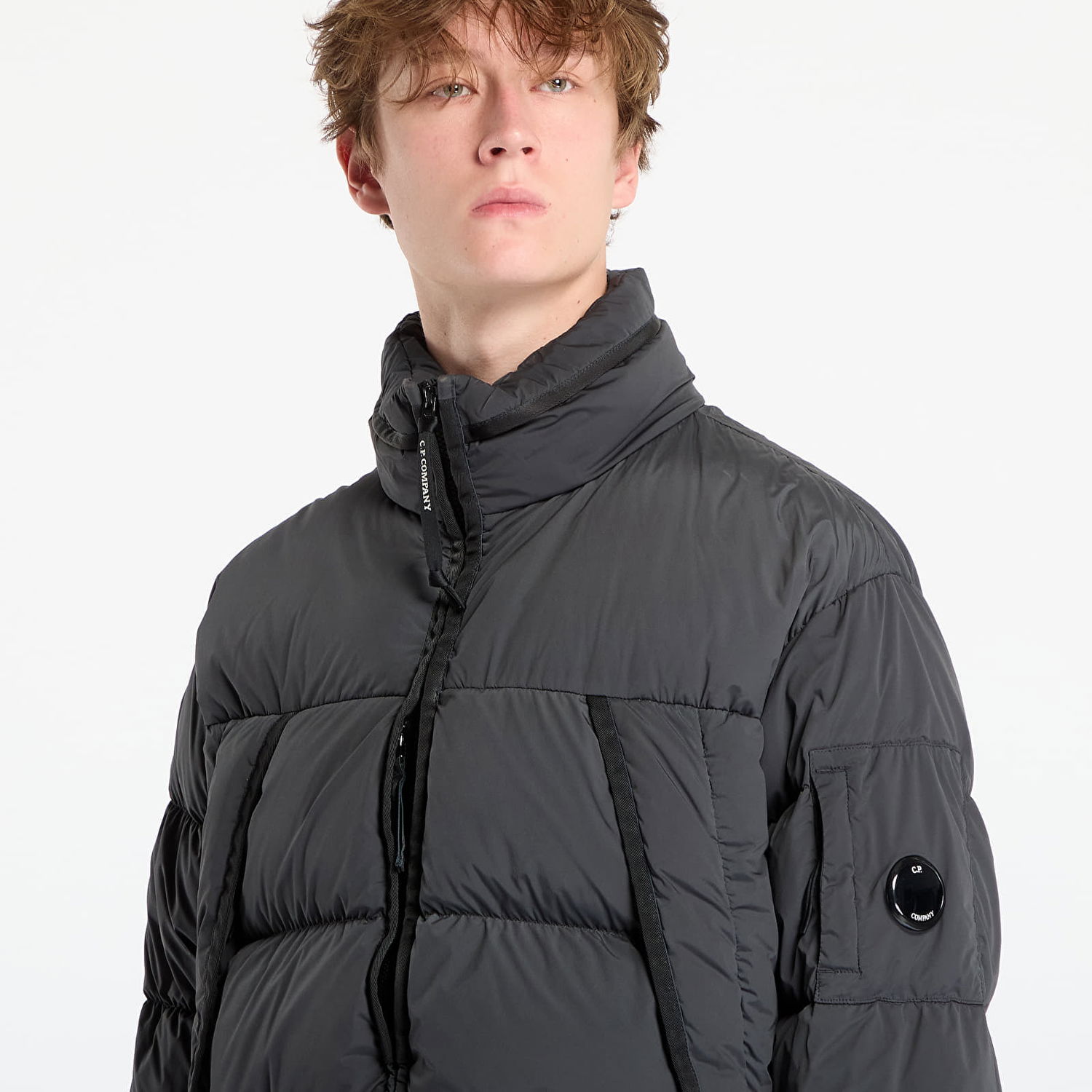 Prešívaná bunda C.P. Company Nycra-R Hooded Down Jacket Dark Shadow Grey Šedá | 19CMOW239A005864G-978, 1