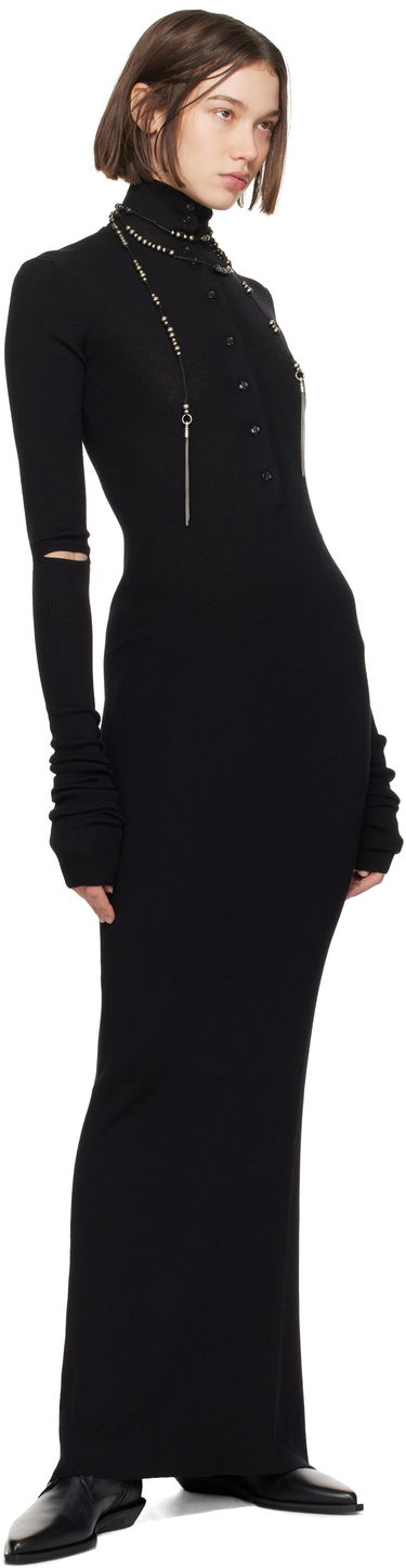 Šaty Ann Demeulemeester Serafino Rib Maxi Dress Čierna | 2402-W-KN01-KN043-099, 3
