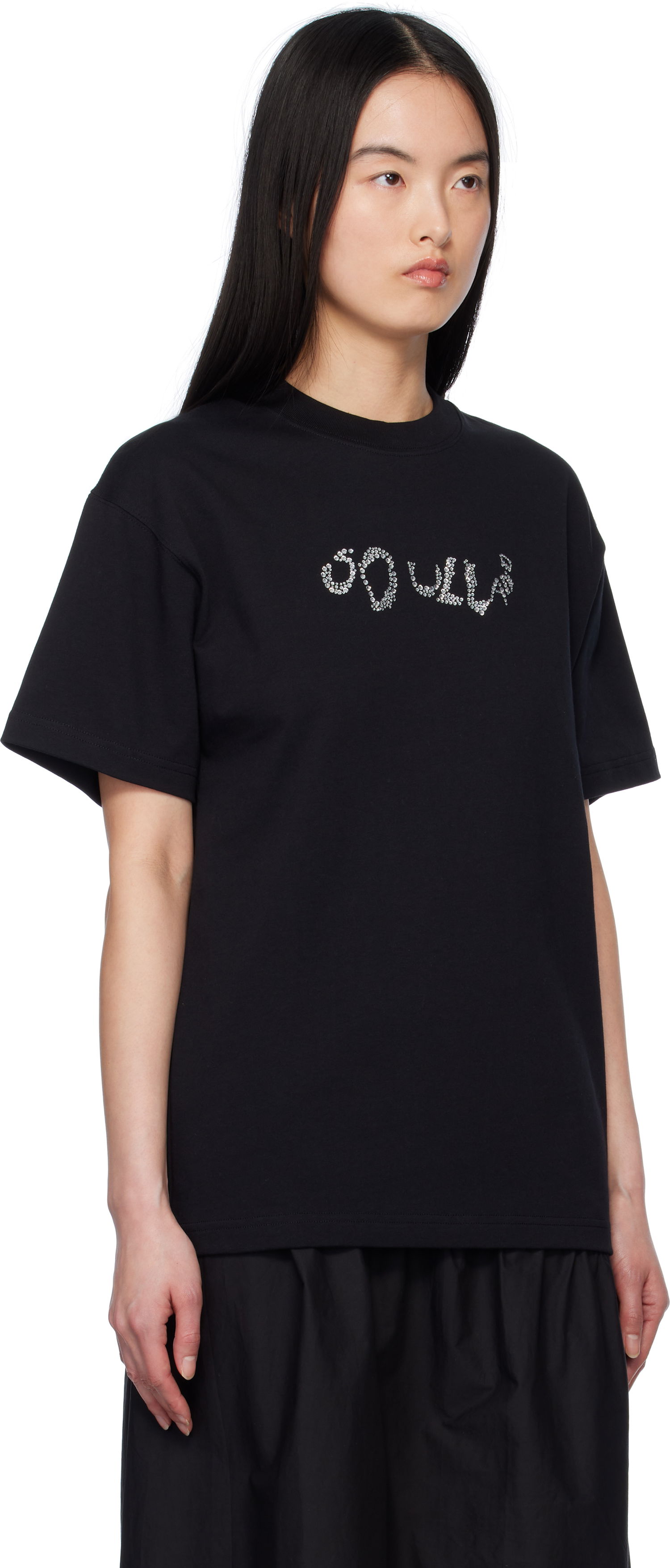 Tričko Soulland Soulland Balder Rhinestone T-Shirt Čierna | 51044-1063, 1