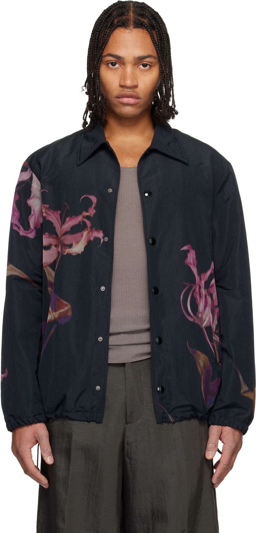 Bunda Dries Van Noten Dries Van Noten Floral Printed Collared Jacket Rôznofarebný | 252-020575-2069