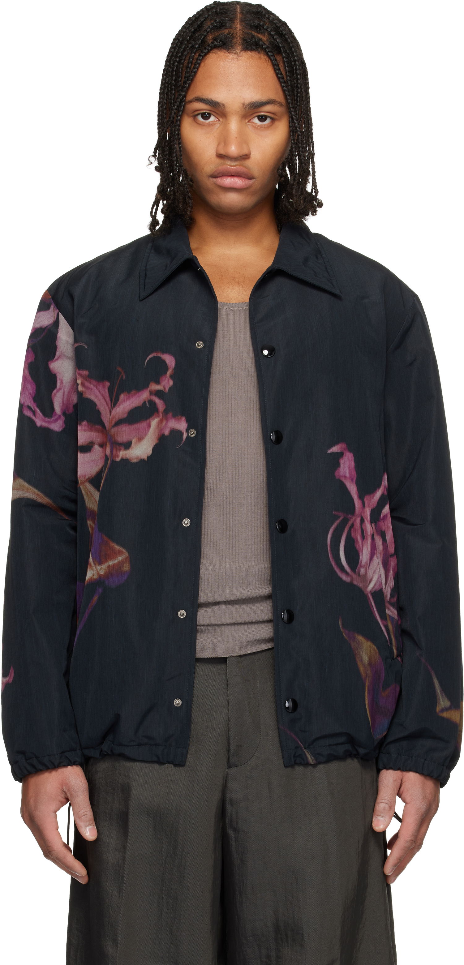 Bunda Dries Van Noten Dries Van Noten Floral Printed Collared Jacket Rôznofarebný | 252-020575-2069, 0
