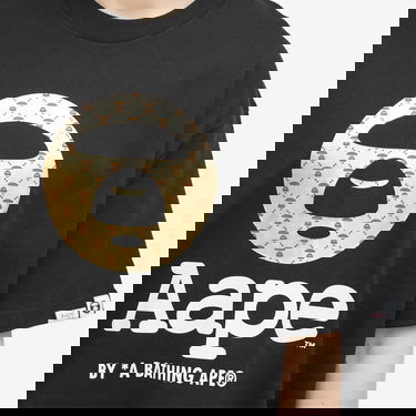 Tričko AAPE by A Bathing Ape AAPE Monogram Moonface T-Shirt, Size Large Čierna | AAPTEM1446XXMBKX, 5