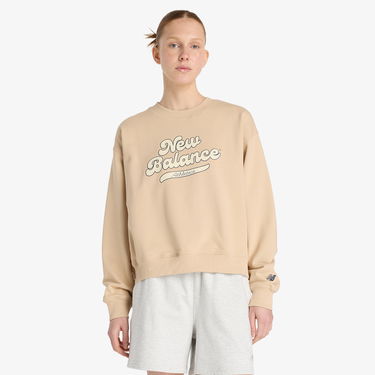 Mikina New Balance Athletics Legacy Crew Sweatshirt Béžová | WT53901-DLA, 1
