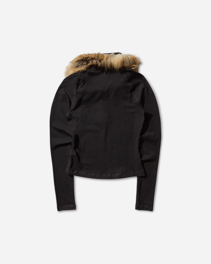 Košeľa Ottolinger Furry Fitted Longsleeve Polo Čierna | 11510471501 BLK