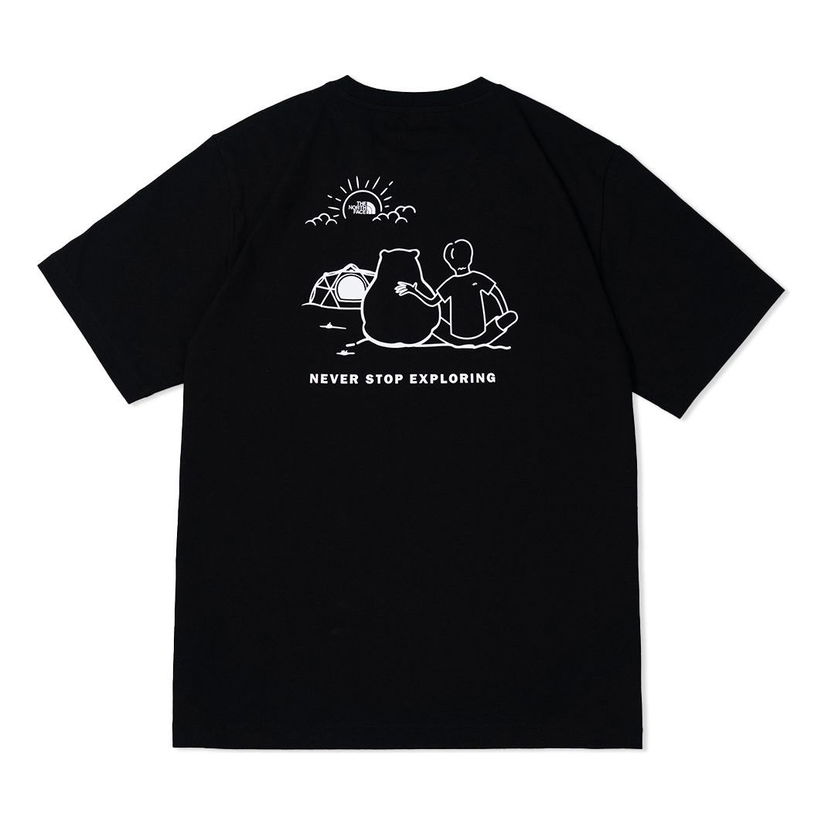 Tričko The North Face Short Sleeve T-Shirt 'Exploring' Print Čierna | NF0A88BQ-JK3