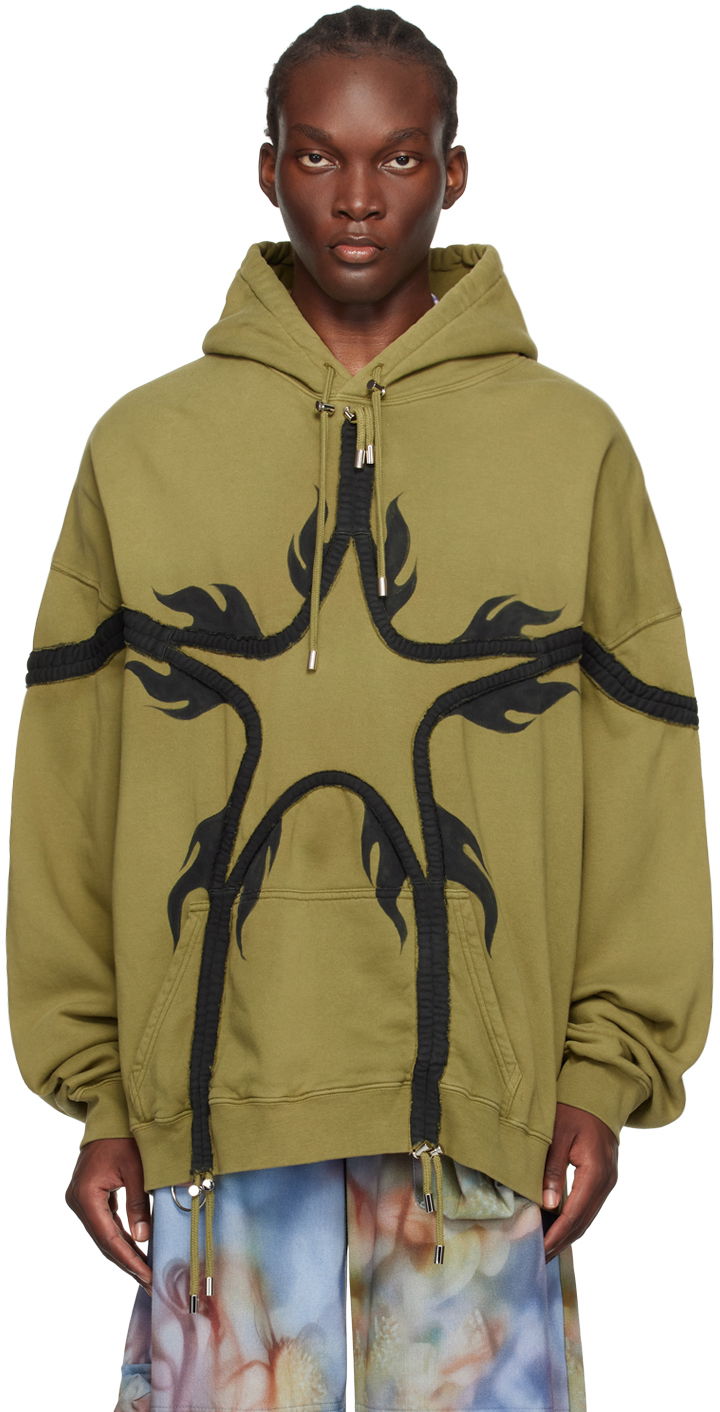 Mikina Collina Strada Collina Strada Star Hoodie Zelené | XX8749, 0