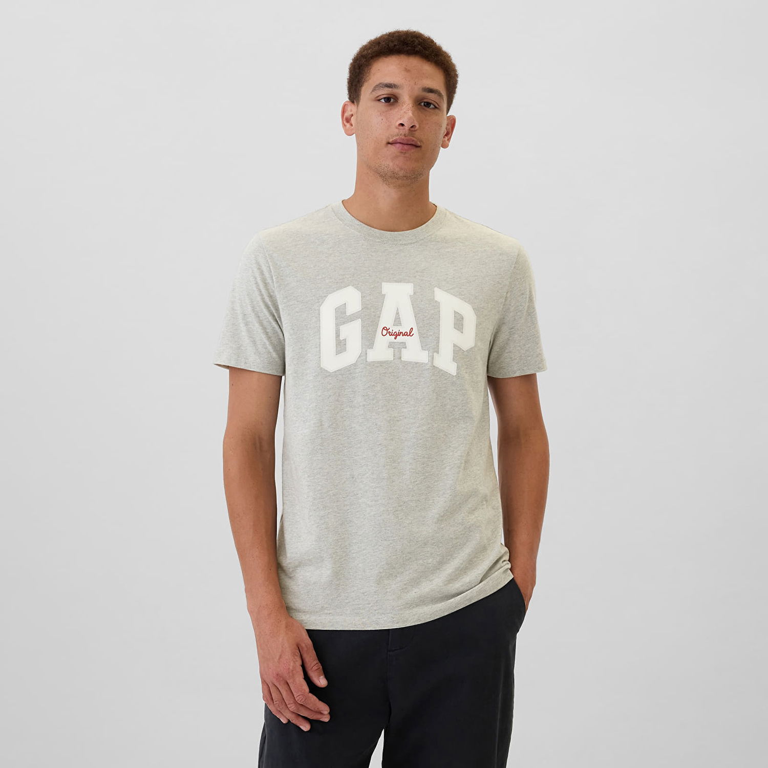 Tričko GAP T-shirt Logo Tee Heather Grey S Šedá | 542246-00, 0