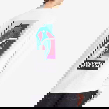 Tričko By Parra Parra Lowering The Bar Long Sleeve T-Shirt Biela | 53120-WHT, 3