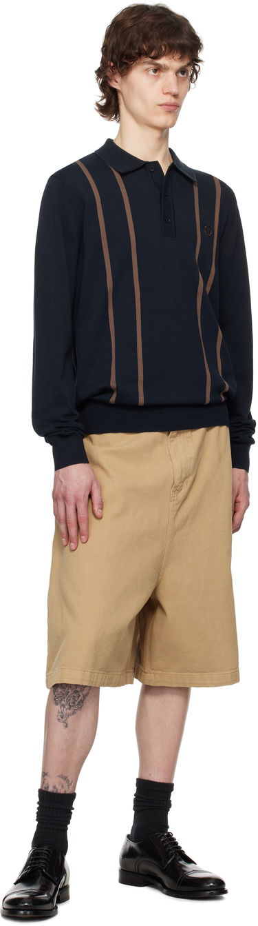 Sveter Fred Perry Fred Perry Knitted Polo Shirt Navy | K6537, 3