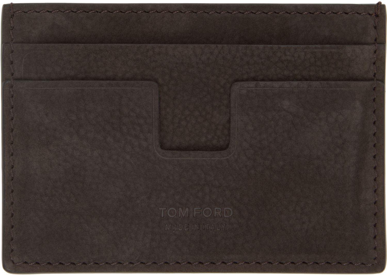 Peňaženka Tom Ford TOM FORD Nubuck Money Clip Card Holder Hnedá | Y0341-LCL449G, 0
