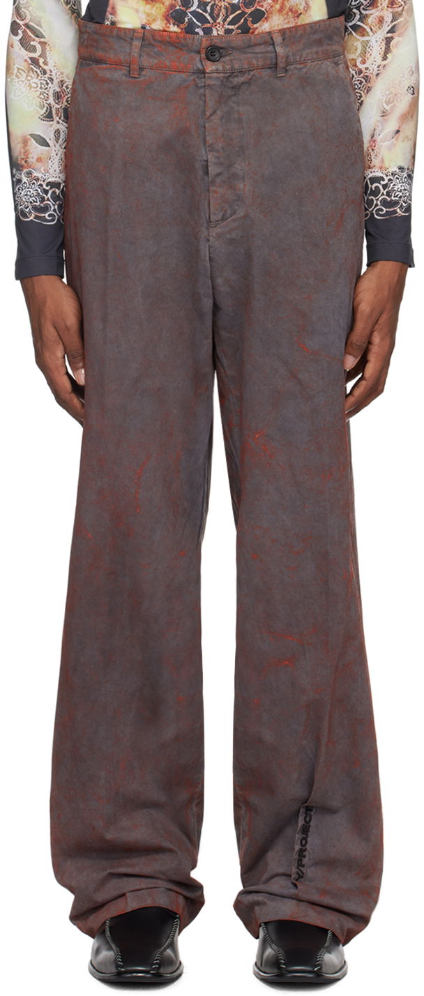 Nohavice Y/PROJECT Pinched Trousers Šedá | 201PA004, 0