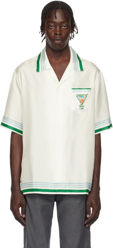 Košeľa Casablanca Tennis Icon Print Relaxed Shirt Biela | U-MPS25-SH-003-08, 0