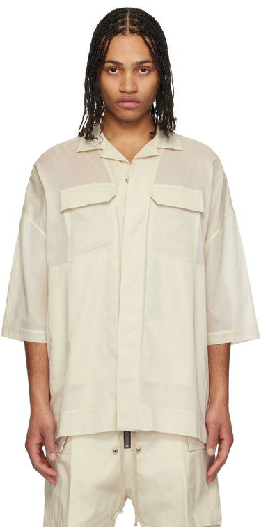 Košeľa Rick Owens Rick Owens Hollywood Magnum Tommy Shirt Béžová | RU01E5298 CV, 0