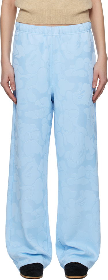 Tepláky BAPE A Bathing Ape Camo Jacquard One Point Wide Lounge Pants Modrá | 001PTL302005L, 0