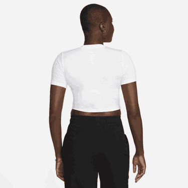 Crop Top Nike Essential Slim Crop Swoosh Tee Biela | FB2873-100, 3