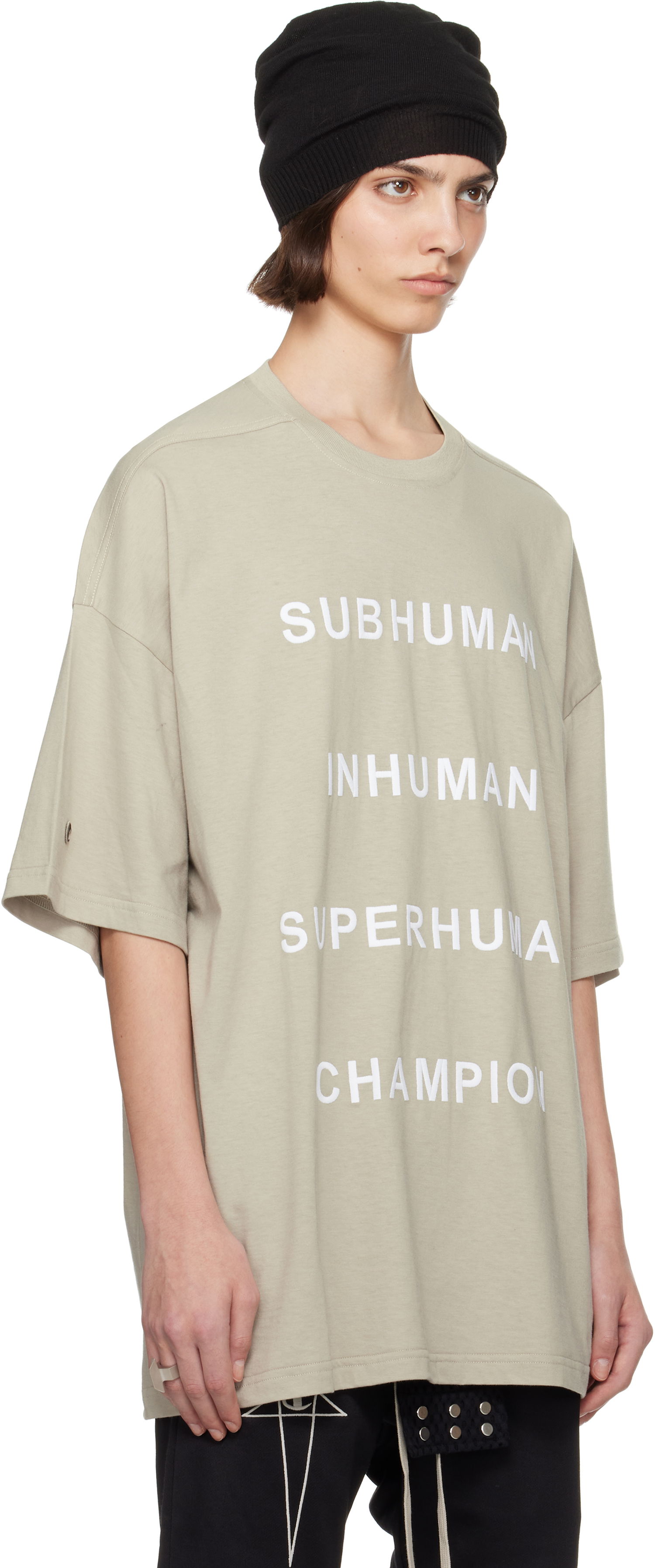 Tričko Rick Owens Rick Owens Champion Edition Tommy T-Shirt Béžová | CW01E1675 CHJG, 1