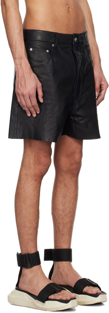 Šortky Rick Owens Rick Owens Hollywood Geth Leather Shorts Čierna | RU01E5373 LSU, 1