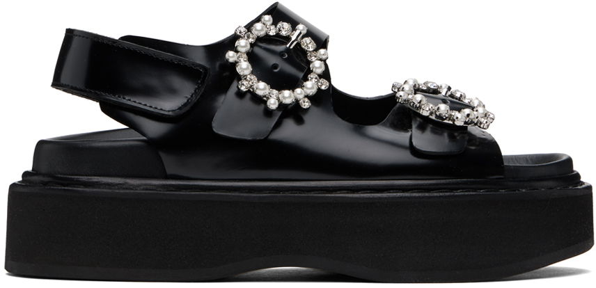 Doplnky Simone Rocha Simone Rocha Beaded Platform Sandals Čierna | SLD48 0740, 0
