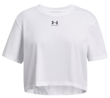 Crop Top Under Armour Under Armour Rival Short Sleeve T-Shirt Biela | 1389755-100, 0
