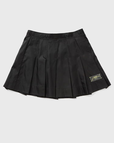 Sukňa GANNI Ganni Duchesse Nylon Pleated Mini Skirt Čierna | W0479-099, 0