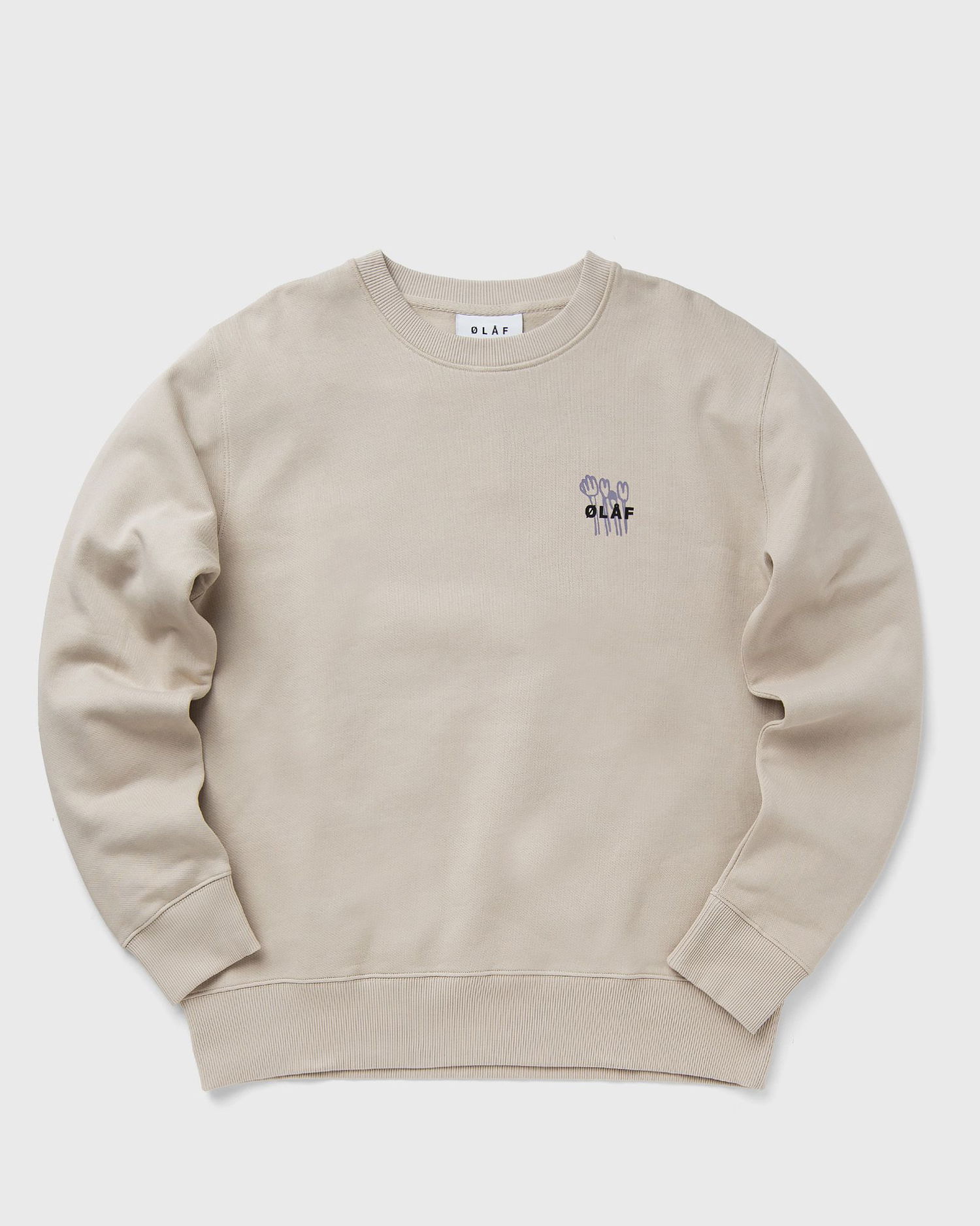 Mikina ØLÅF FLOWER POSTER CREWNECK Béžová | M170201-CEMENT, 0