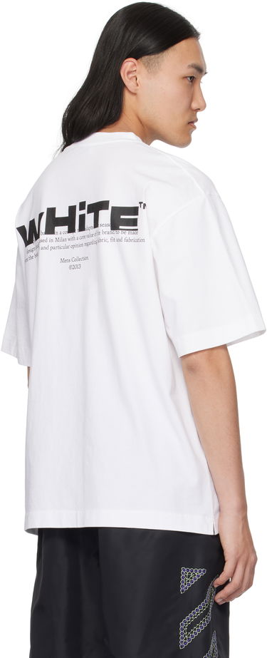 Tričko Off-White Logo-Print T-Shirt Biela | OMAA120S25JER00B0110, 4