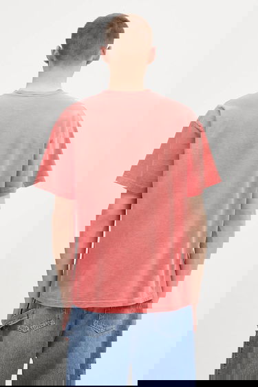 Tričko Aries Aries Sunbleached Cola Short Sleeve Printed T-Shirt Červená | AR6262203, 4