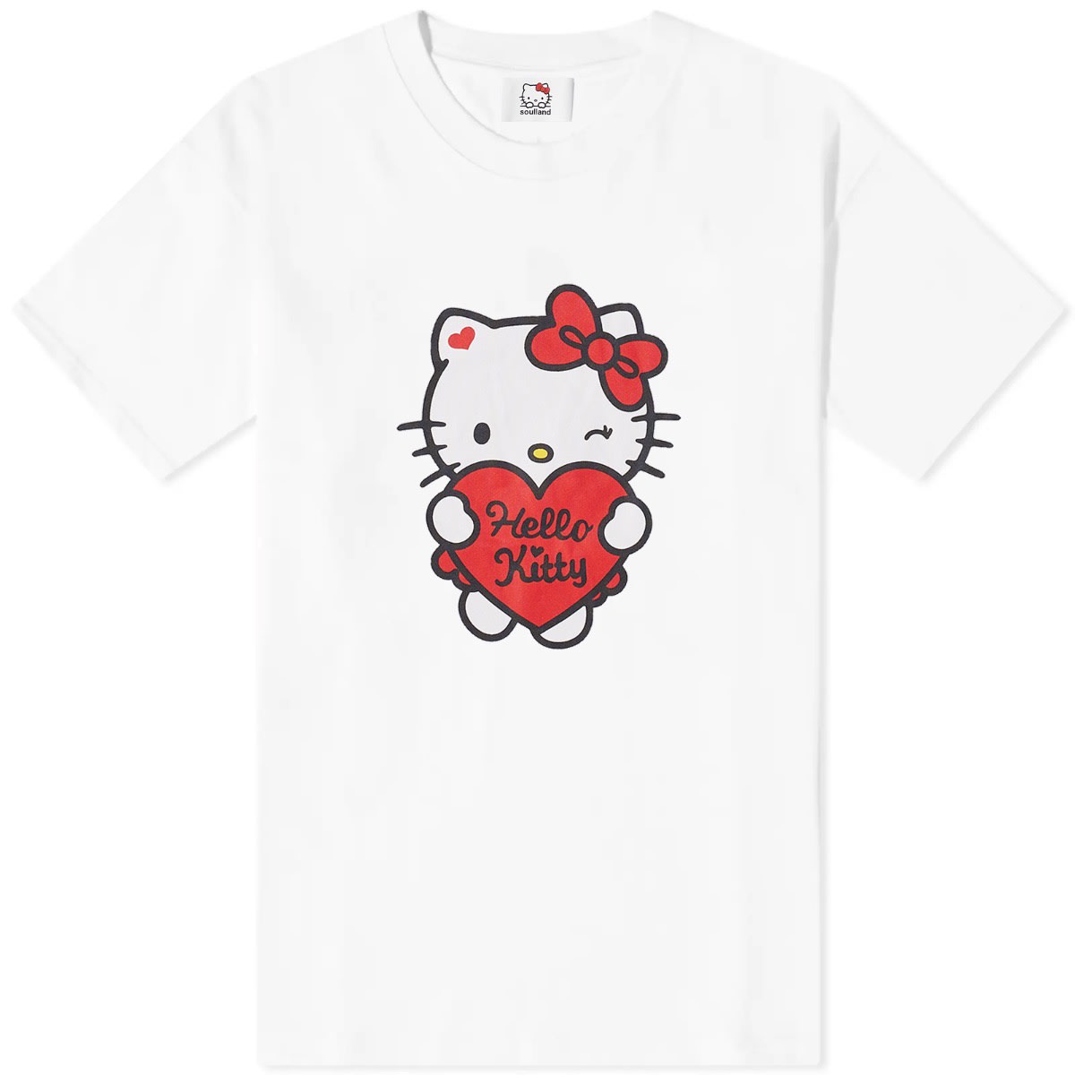 Tričko Soulland Hello Kitty x Heart Tee Biela | 31093-1063-WHT, 0