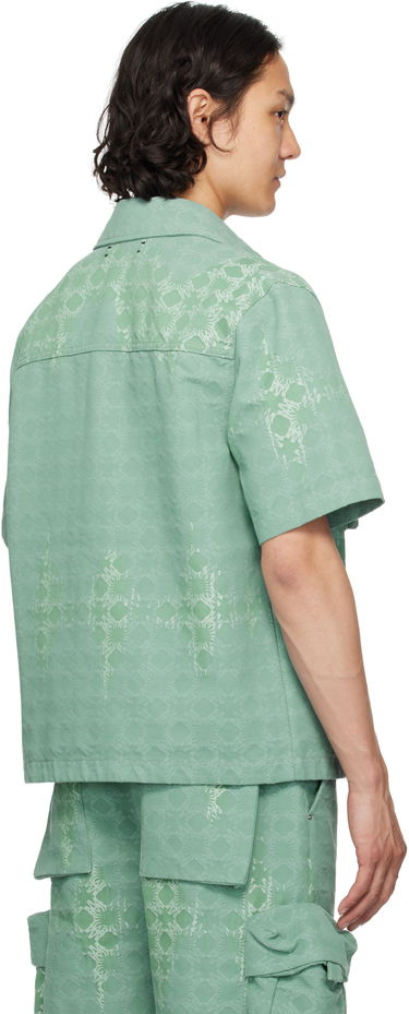 Košeľa AMIRI Amiri MA Quad Bleached Short Sleeve Shirt Zelené | AMDNIR1031, 2