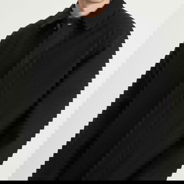 Kabáty Universal Works Universal Works Mowbray Wool Mac Coat, Size Small Čierna | 33104-BLK, 5