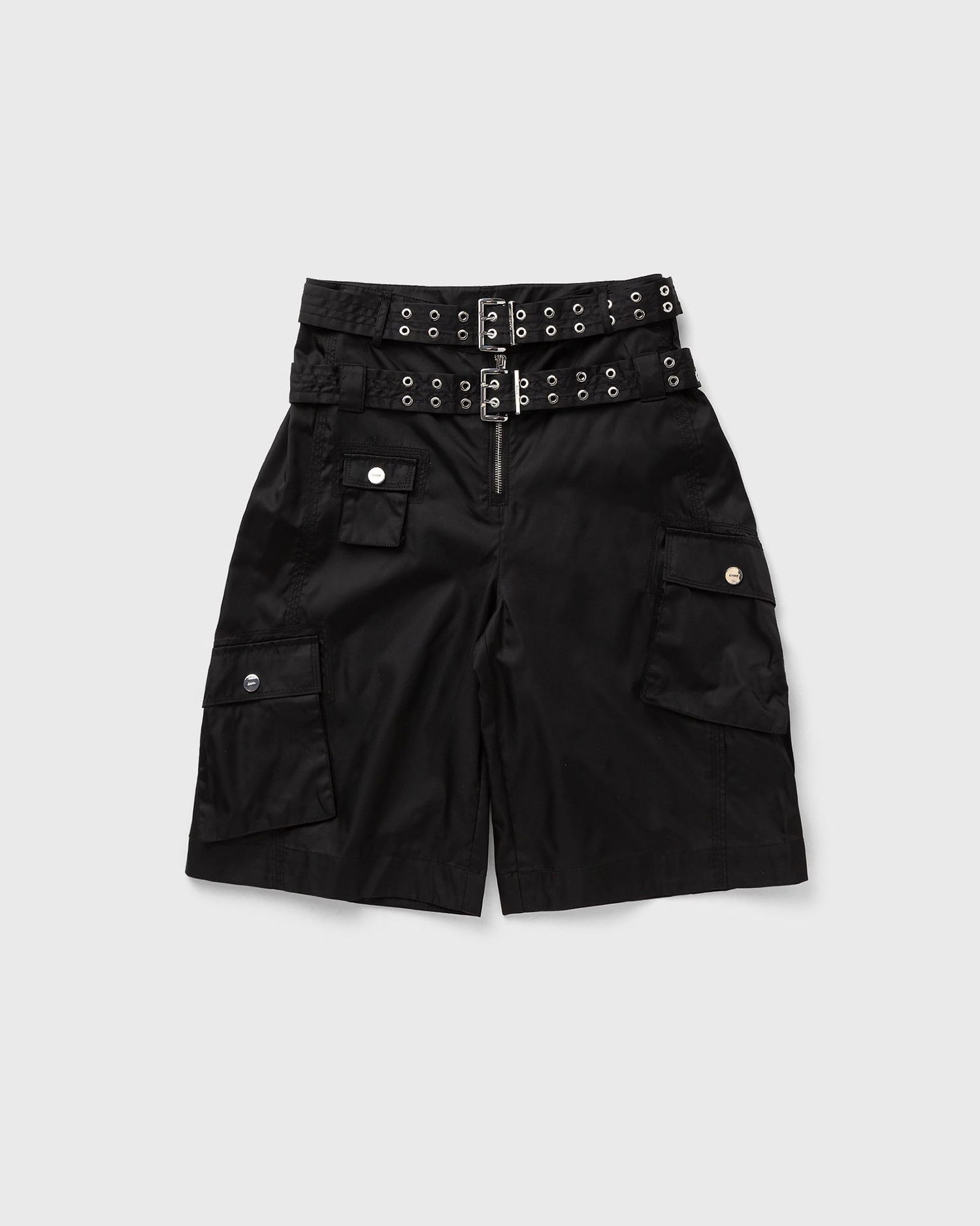 Šortky GANNI Double Buckle Nylon Cargo Shorts Čierna | W0622-099, 1