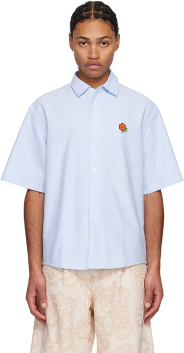 Košeľa KENZO Pop Crest Oxford Shirt Modrá | FF55CH1279LO, 0