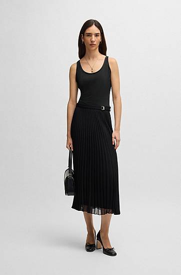 Tielko BOSS Ribbed Tank Top Čierna | 50537597, 1