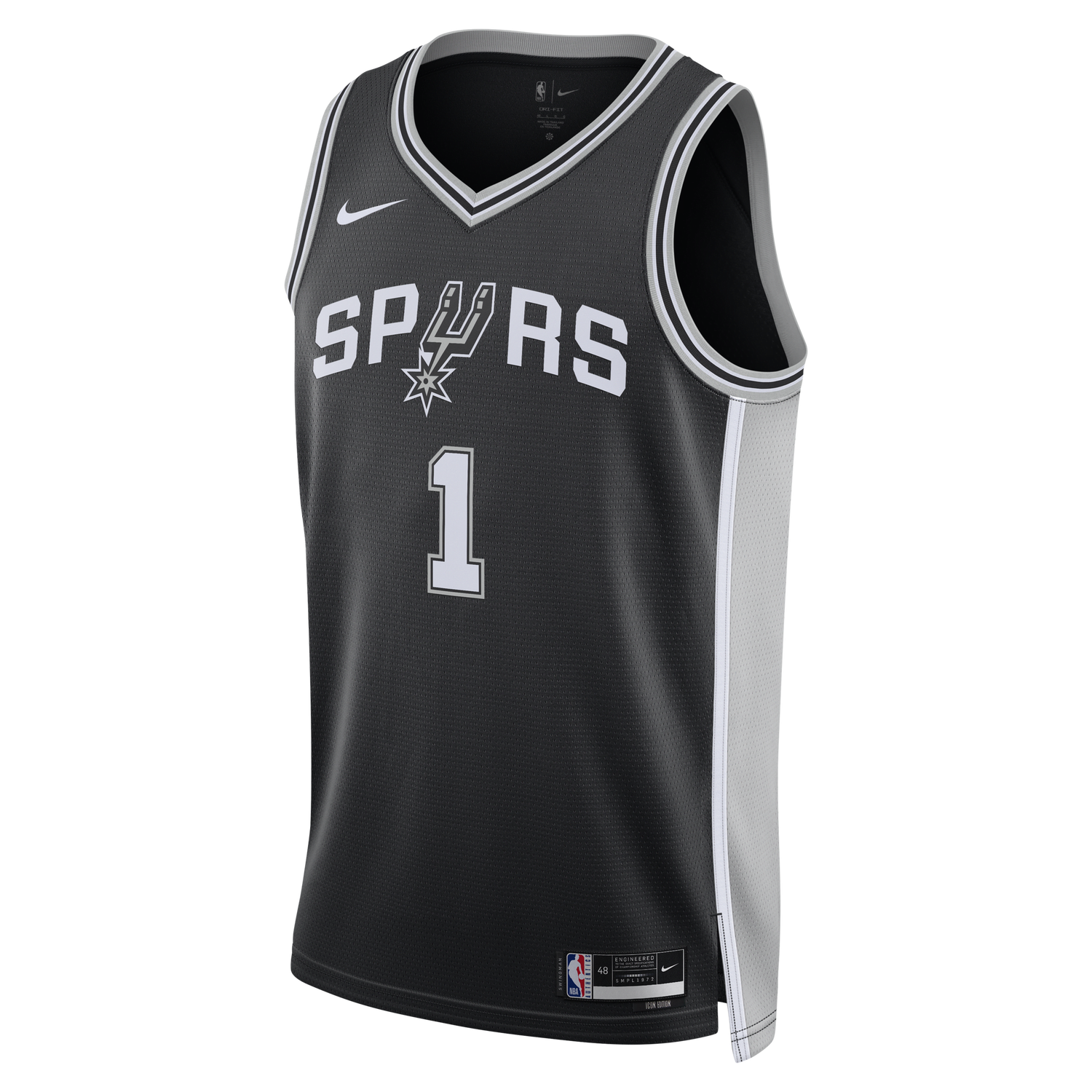 Dres Nike Dri-FIT NBA San Antonio Spurs Icon Edition 2022/23 Swingman Jersey Čierna | DN2022-015, 0
