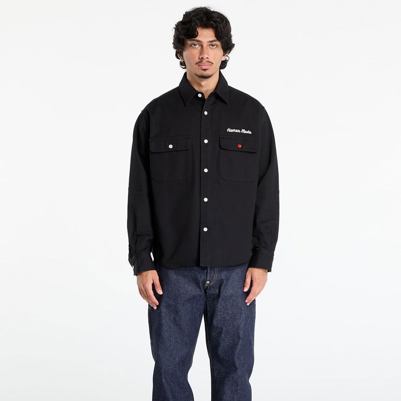 Košeľa Human Made HUMAN MADE Oversized Shirt Čierna | HM30SH014BK