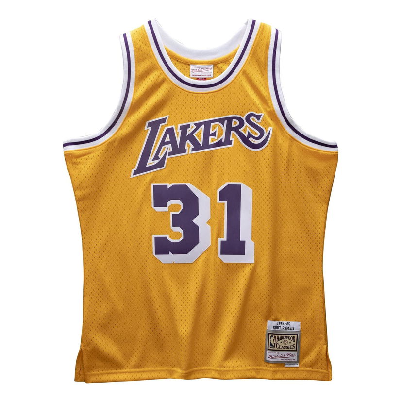 Dres Mitchell & Ness Los Angeles Lakers Kurt Rambis 31 Swingman Jersey Žltá | SMJYCP19214-LALLTGD84KRA