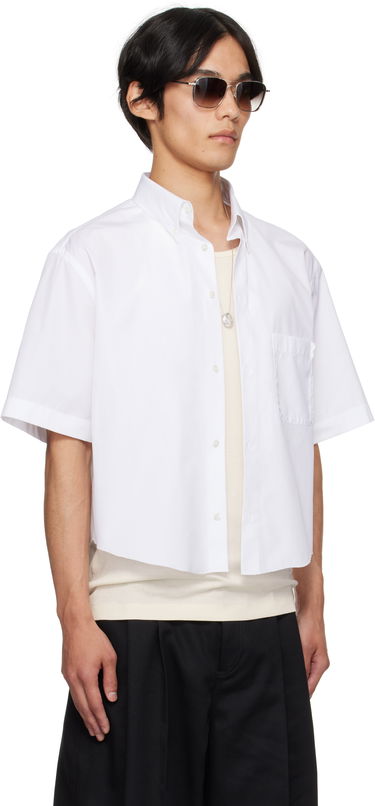 Košeľa Maison Margiela Maison Margiela Cropped Button-Up Shirt Biela | S50DR0012 S43001, 1
