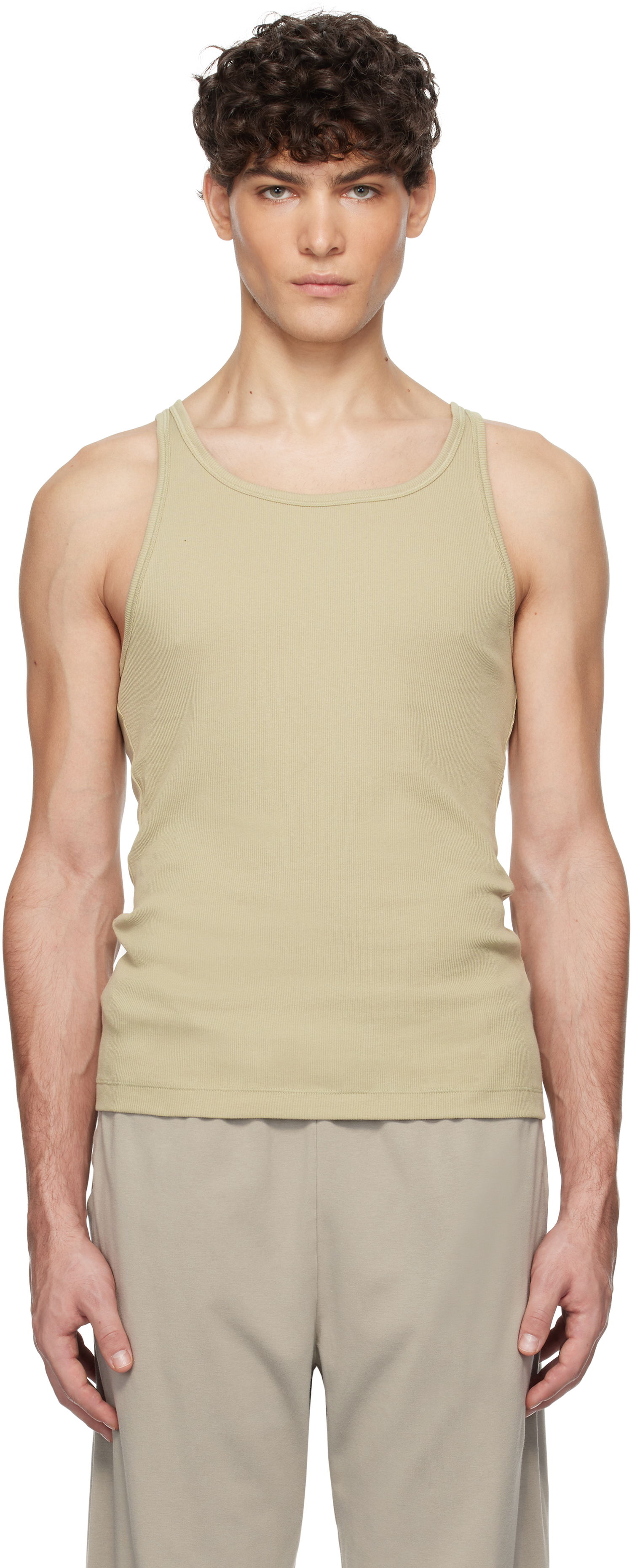Tielko SKIMS Three-Pack Rib Tank Tops Zelené | TP-TNK-5788M, 0