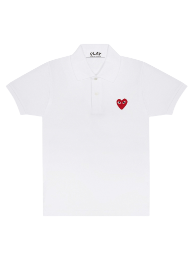 Polo tričko Comme des Garçons Play Heart Polo Tee Biela | AZ T006 051 5