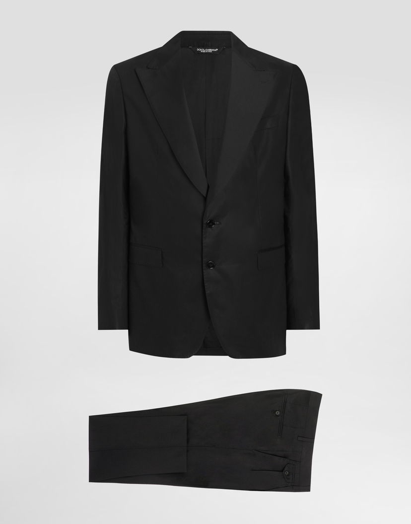 Súprava Dolce & Gabbana Dolce & Gabbana Deconstructed Single-Breasted Silk Suit Čierna | GK01ZTFU1NHN0000