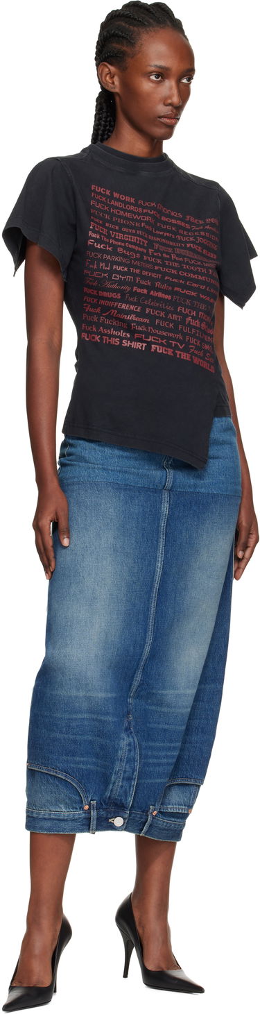 Tričko VETEMENTS Vetements 'Fuck' Shifted T-Shirt Čierna | WH76TR690B, 3