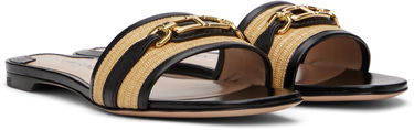 Doplnky Tom Ford TOM FORD Raffia Calfskin Slide Sandals Čierna | W3523-TRA004G, 3
