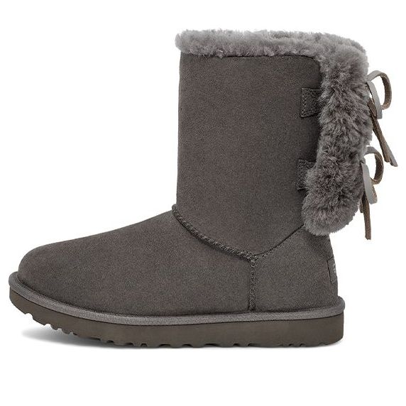 Tenisky a topánky UGG Short Double Bow Suede Boots Šedá | 1127131-CHRC